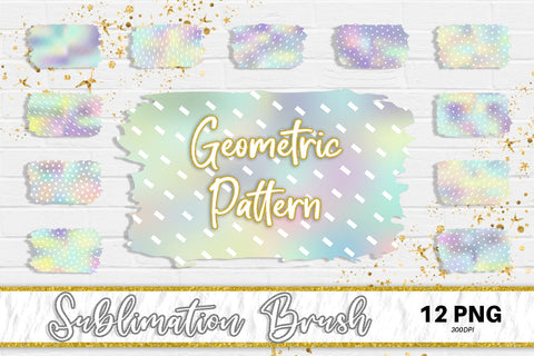 Brush splash sublimation background, splash bundle clipart, splash png, rainbow color , geometric pattern, Sublimation artnoy 