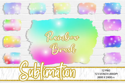Brush splash sublimation background, splash bundle clipart, splash png, sparkle rainbow color Sublimation artnoy 