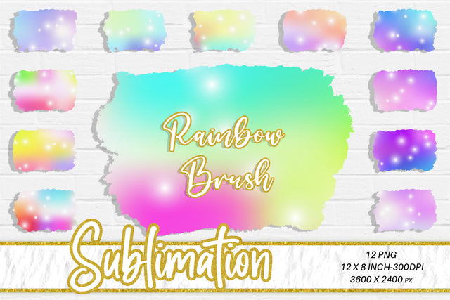 Brush splash sublimation background, splash bundle clipart, splash png, sparkle rainbow color Sublimation artnoy 