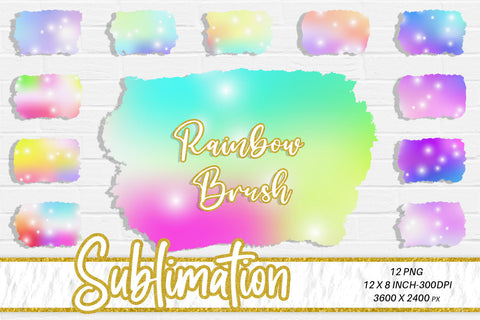 Brush splash sublimation background, splash bundle clipart, splash png, sparkle rainbow color Sublimation artnoy 