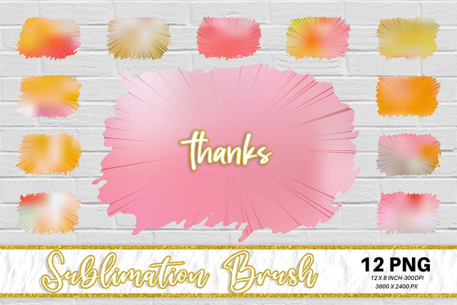 Brush splash sublimation background, splash bundle clipart, splash png, speed pattern, gradient color Sublimation artnoy 