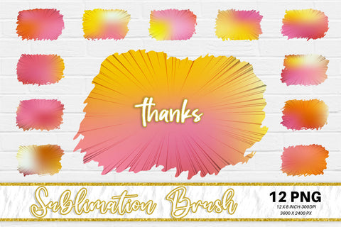 Brush splash sublimation background, splash bundle clipart, splash png, speed pattern, gradient orange pink Sublimation artnoy 