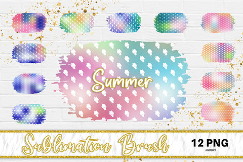Brush splash sublimation background, splash bundle clipart, splash png, summer pattern, gradient color Sublimation artnoy 