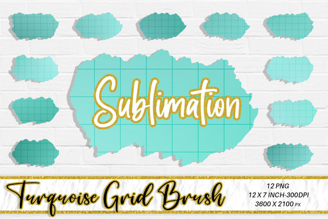Brush splash sublimation background, splash bundle clipart, splash png, turquoise grid line Sublimation artnoy 