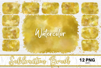 Brush splash sublimation background, splash bundle clipart, splash png, watercolor gold Sublimation artnoy 