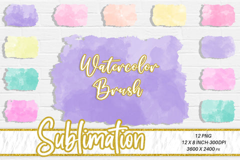 Brush splash sublimation background, splash bundle clipart, splash png, watercolor pastel Sublimation artnoy 