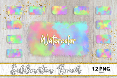 Brush splash sublimation background, splash bundle clipart, splash png, watercolor rainbow Sublimation artnoy 