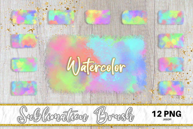 Brush splash sublimation background, splash bundle clipart, splash png, watercolor rainbow Sublimation artnoy 