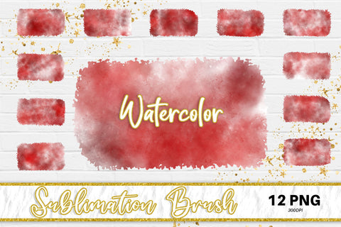 Brush splash sublimation background, splash bundle clipart, splash png, watercolor red Sublimation artnoy 