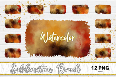 Brush splash sublimation background, splash bundle clipart, splash png, watercolor rust Sublimation artnoy 