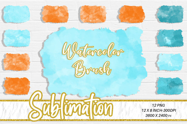Brush splash sublimation background, splash bundle clipart, splash png, watercolor Sublimation artnoy 