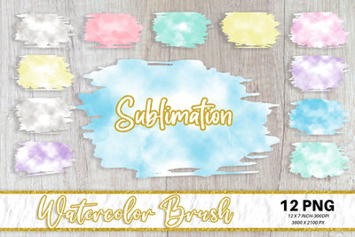Brush splash sublimation background, splash bundle clipart, splash png, watercolor Sublimation artnoy 