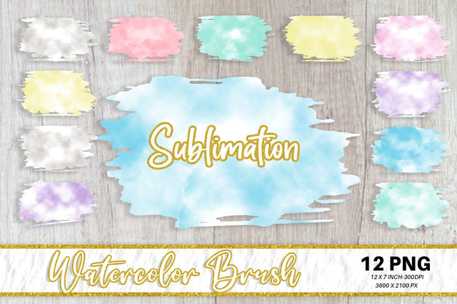 Brush splash sublimation background, splash bundle clipart, splash png, watercolor Sublimation artnoy 