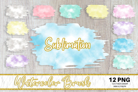 Brush splash sublimation background, splash bundle clipart, splash png, watercolor Sublimation artnoy 