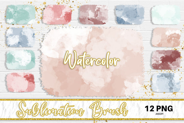 Brush splash sublimation background, splash bundle clipart, splash png, watercolor Sublimation artnoy 
