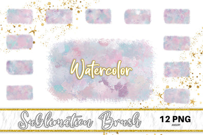 Brush splash sublimation background, splash bundle clipart, splash png, watercolor Sublimation artnoy 