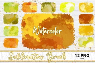 Brush splash sublimation background, splash bundle clipart, splash png, watercolor Sublimation artnoy 