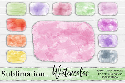 Brush splash sublimation background, Splash bundle clipart, splash png, watercolor Sublimation artnoy 