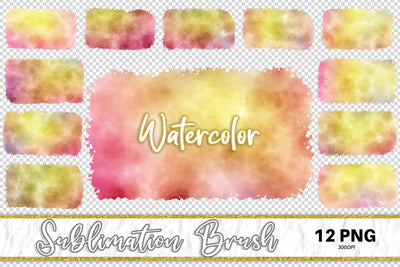 Brush splash sublimation background, splash bundle clipart, splash png, watercolor Sublimation artnoy 