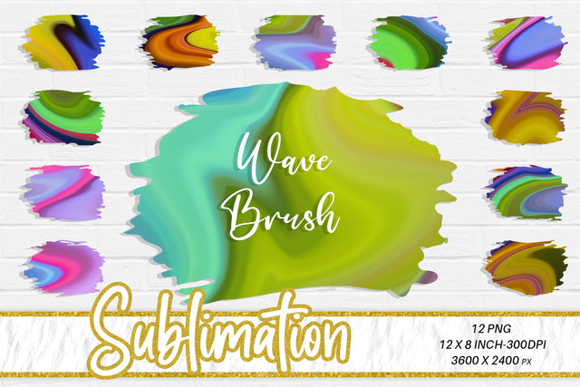 Brush splash sublimation background, Splash bundle clipart, splash png, wave background Sublimation artnoy 