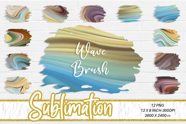 Brush splash sublimation background, Splash bundle clipart, splash png, wave background Sublimation artnoy 