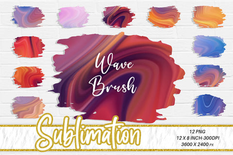 Brush splash sublimation background, Splash bundle clipart, splash png, wave background Sublimation artnoy 