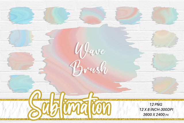 Brush splash sublimation background, Splash bundle clipart, splash png, wave color pastel Sublimation artnoy 