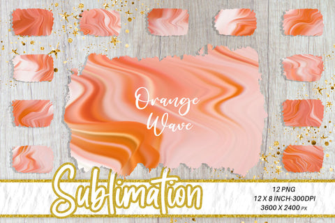 Brush splash sublimation background, Splash bundle clipart, splash png, wave orange background Sublimation artnoy 