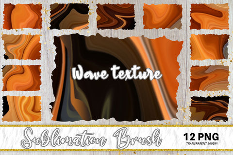Brush splash sublimation background, splash bundle clipart, splash png, wave texture gradient brown orange Sublimation artnoy 