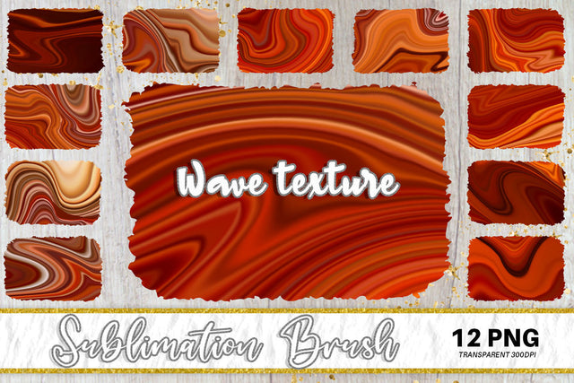 Brush splash sublimation background, splash bundle clipart, splash png, wave texture, gradient color orange Sublimation artnoy 