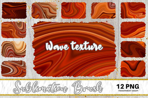 Brush splash sublimation background, splash bundle clipart, splash png, wave texture, gradient color orange Sublimation artnoy 