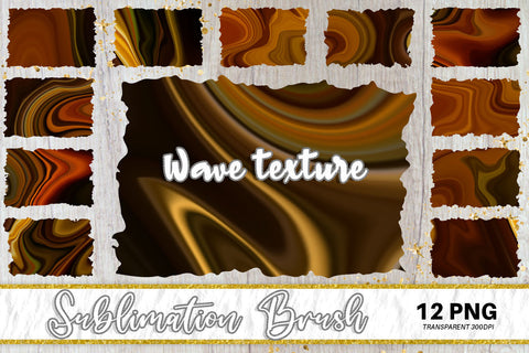 Brush splash sublimation background, splash bundle clipart, splash png, wave texture gradient dark brown Sublimation artnoy 