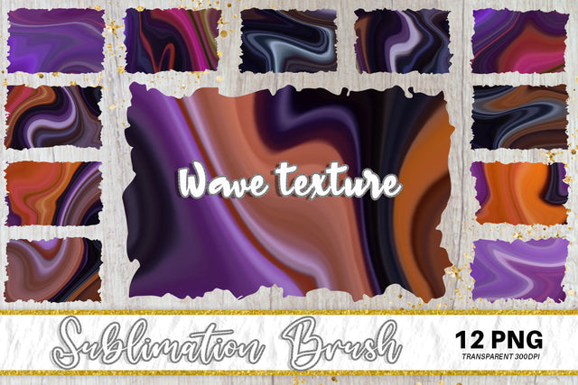 Brush splash sublimation background, splash bundle clipart, splash png, wave texture, gradient dark color Sublimation artnoy 