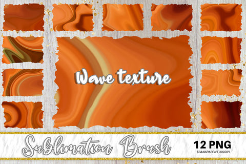 Brush splash sublimation background, splash bundle clipart, splash png, wave texture, gradient orange Sublimation artnoy 