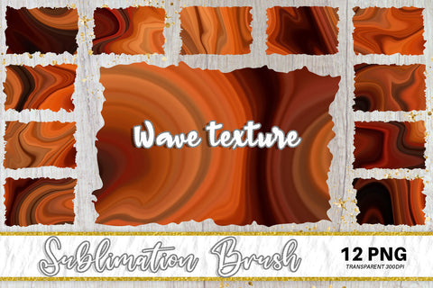 Brush splash sublimation background, splash bundle clipart, splash png, wave texture, gradient orange Sublimation artnoy 