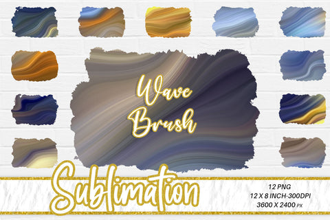 Brush splash sublimation background, splash bundle clipart, splash png, wave texture Sublimation artnoy 