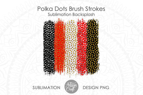Brush stroke background, Polka Dots print, sublimation Design SVG Artisan Craft SVG 