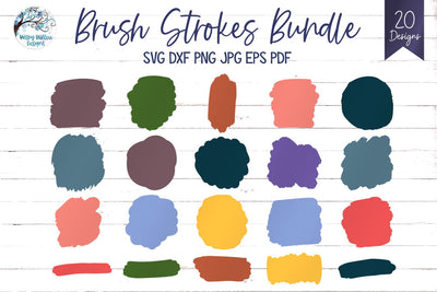 Brush Stroke SVG Bundle SVG Wispy Willow Designs 