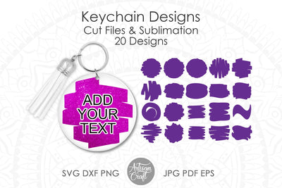 Brush stroke SVG for keychain SVG Artisan Craft SVG 