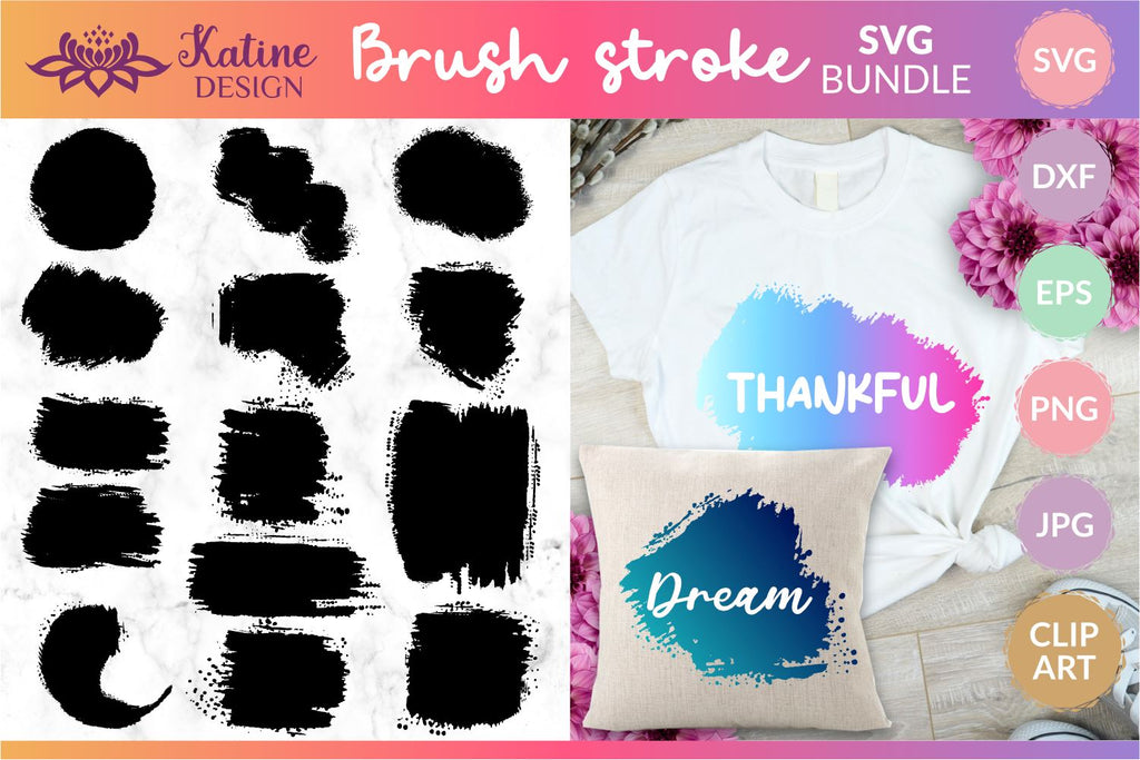 Paint Brush Strokes Backsplashes Silhouettes Paint Brush Strokes  Backsplashes SVG EPS PNG Stock Vector