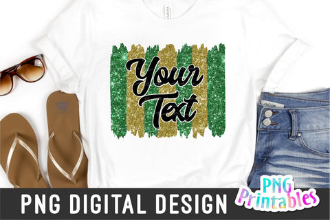 Brush Strokes Background png - Paint Strokes png - Print File - Glitter Sublimation - Green and Gold - Sports png - Digital Download Sublimation Svg Cuttables 