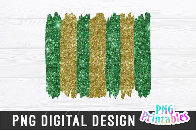 Brush Strokes Background png - Paint Strokes png - Print File - Glitter Sublimation - Green and Gold - Sports png - Digital Download Sublimation Svg Cuttables 