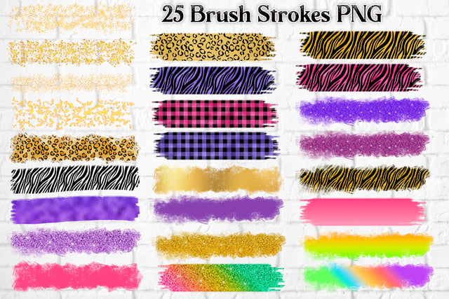 Brush strokes bundle | Gold brush strokes Sublimation Svetana Studio 