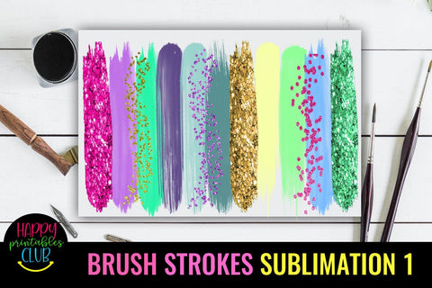 Brush Strokes Sublimation- Brush Strokes Background PNG Sublimation Happy Printables Club 