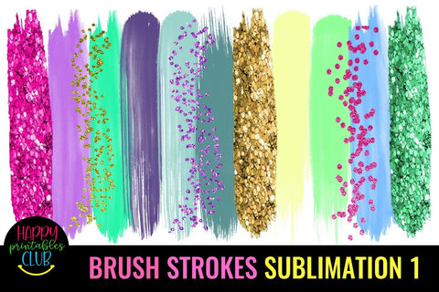 Brush Strokes Sublimation- Brush Strokes Background PNG Sublimation Happy Printables Club 