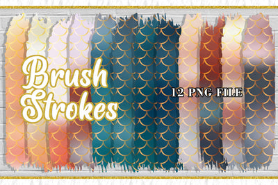 Brush Strokes Sublimation PNG, mermaid scales background Sublimation artnoy 