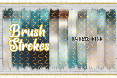 Brush Strokes Sublimation PNG, mermaid scales, gradient color background Sublimation artnoy 