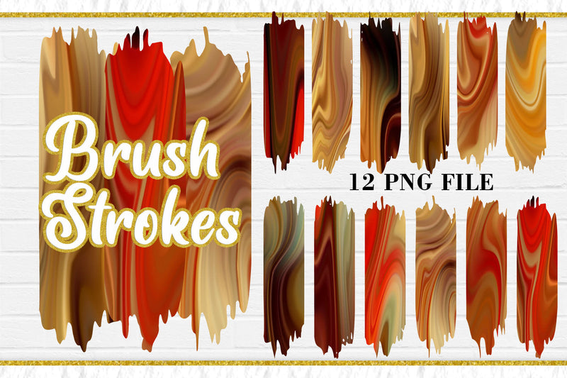Brush Strokes Sublimation PNG, wave texture gradient brown background Sublimation artnoy 