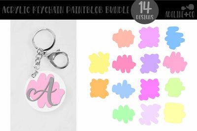Brushstroke keychain bundle, SVG SVG Adeline&co 