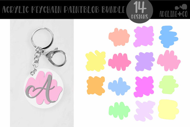 Brushstroke keychain bundle, SVG SVG Adeline&co 